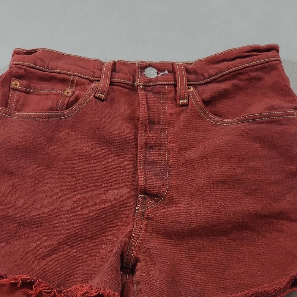 Levi's Rust Red Denim Cutoff Shorts